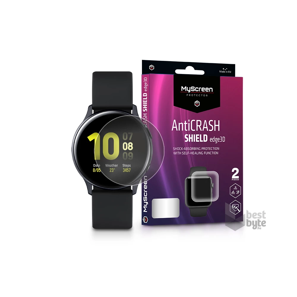 MSP LA-1919 Samsung Galaxy Watch Active2 (44mm) AntiCrash Shield Edge3D 2db-os kijelzővédő fólia