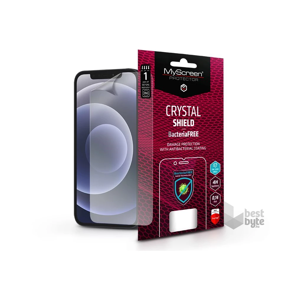 MSP LA-2053 Apple iPhone 12/12 Pro képernyővédő fólia - Crystal Shield BacteriaFree