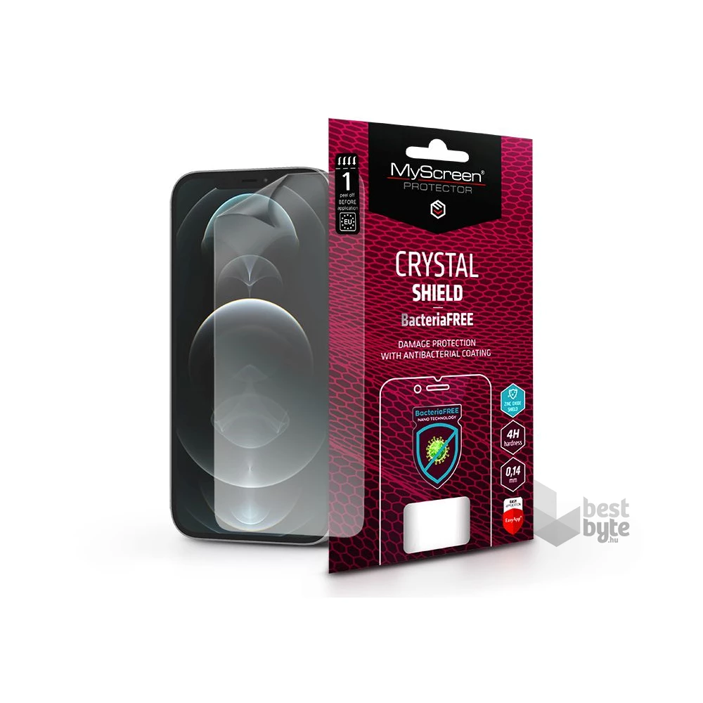 MSP LA-2054 Apple iPhone 12 Pro Max képernyővédő fólia - Crystal Shield BacteriaFree