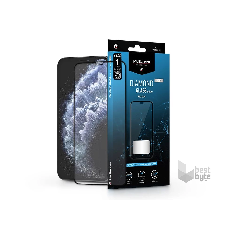 MYSCREENPROTECTOR MSP LA-2086 Apple iPhone XS Max/11 Pro Max edzett üveg képernyővédő fólia - Diamond Glass Lite Edge2.5D Full Glue
