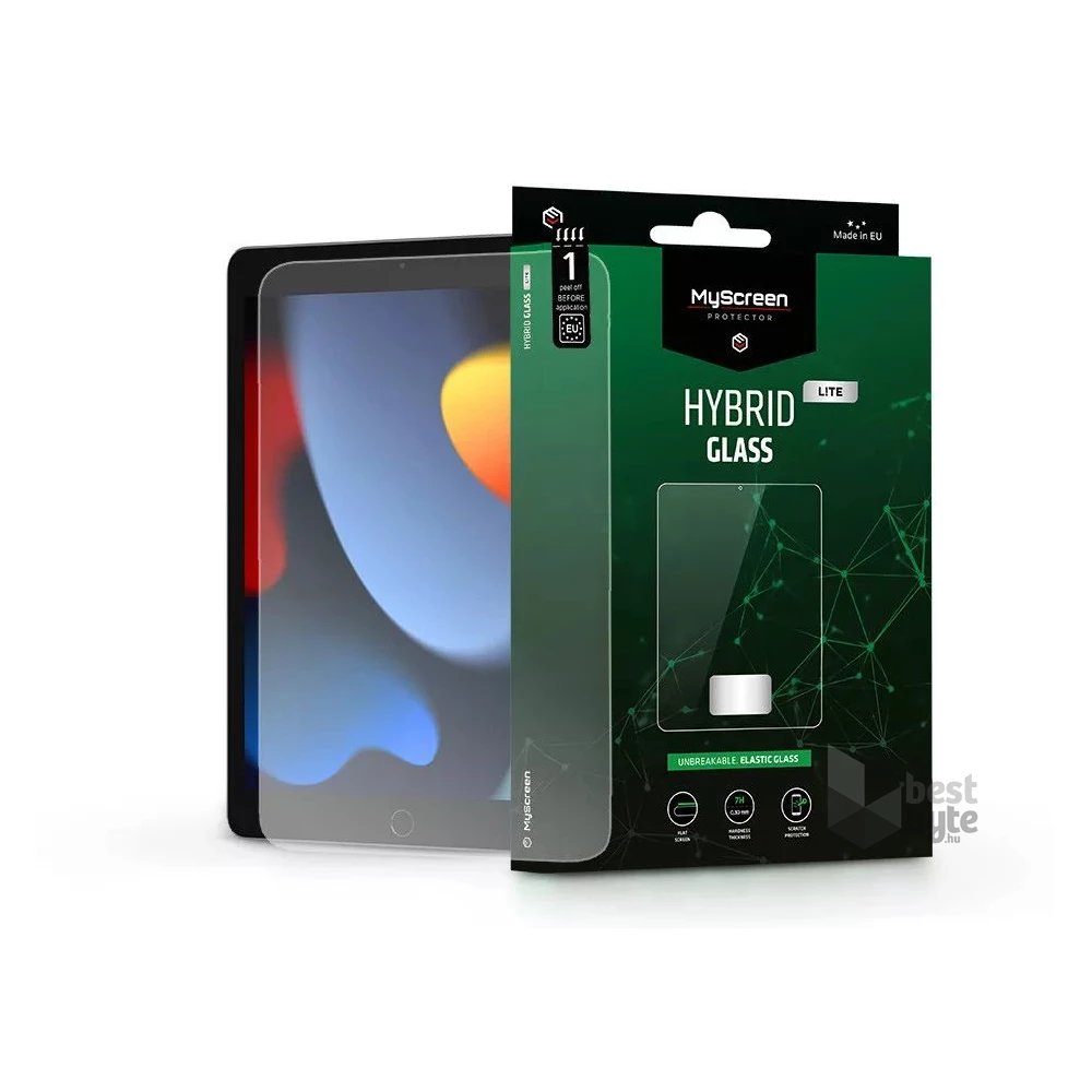 MSP LA-2124 Apple iPad 10.2 2019/2021 rugalmas üveg képernyővédő fólia Hybrid Glass Lite