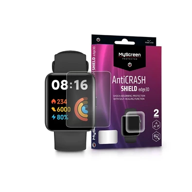 MSP LA-2165 Xiaomi Redmi Watch 2 Lite AntiCrash Shield Edge3D 2db ütésálló képernyővédő fólia