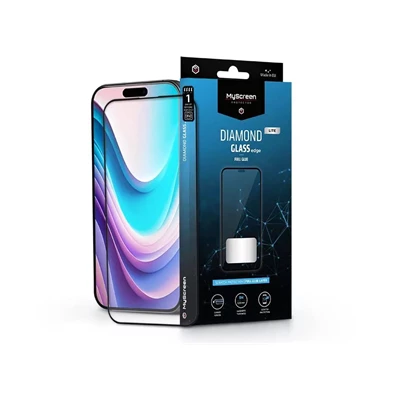 MSP MD9230 DGLFG iPhone 16 Plus 2.5D 9H fekete üveg kijelzővédő