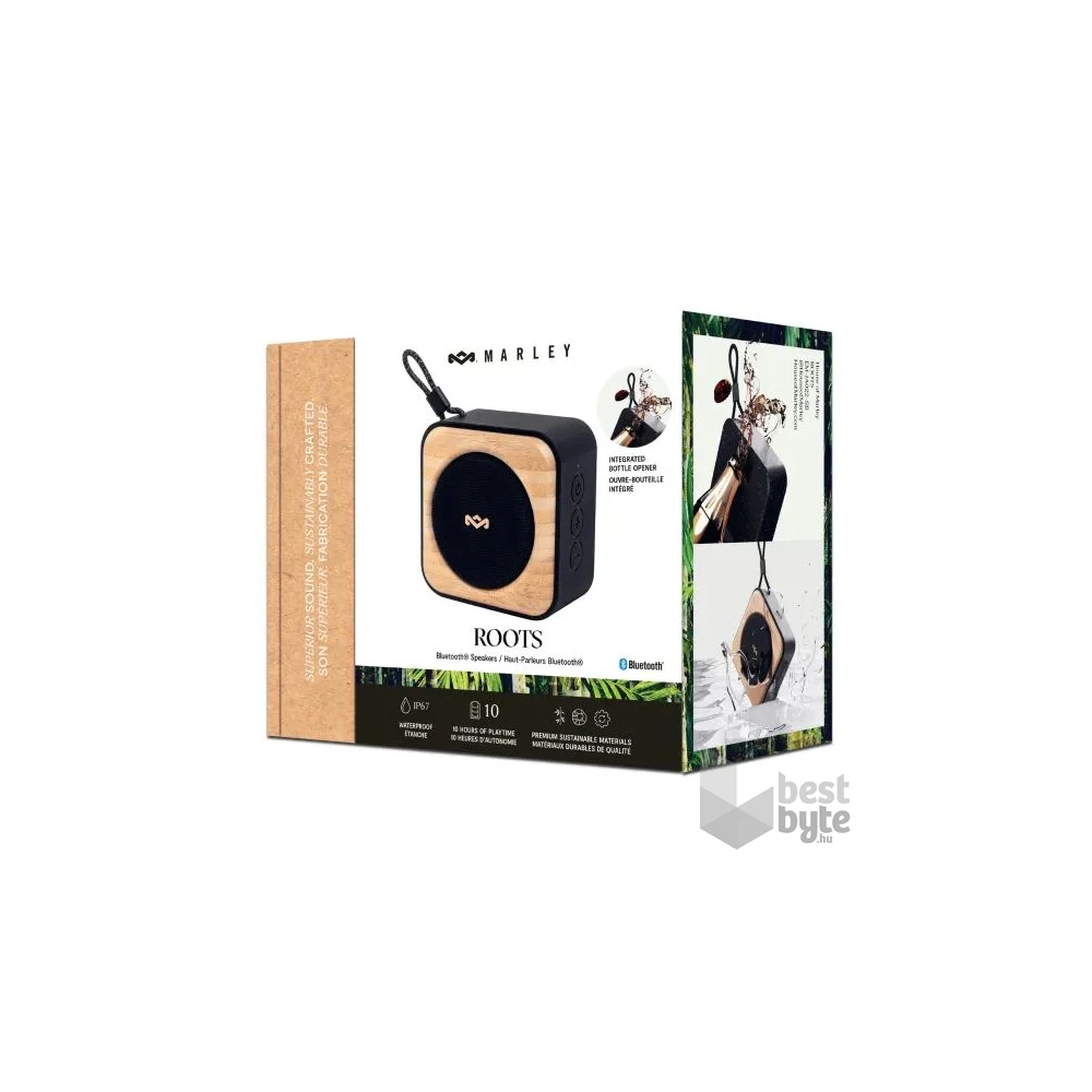 Marley Roots fekete Bluetooth hangszóró