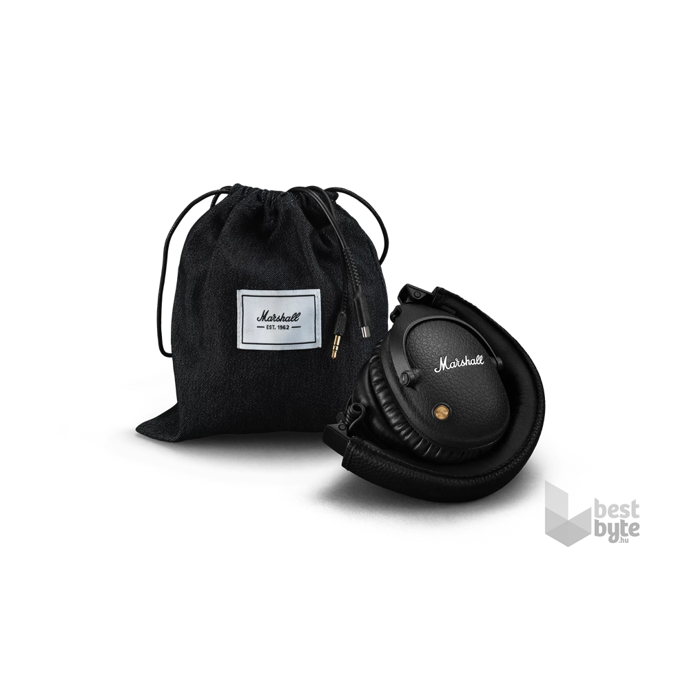 Marshall Monitor II A.N.C. Bluetooth aktív zajcsökkentős fekete fejhallgató