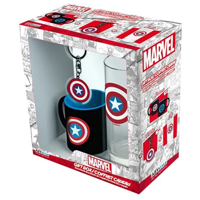 Marvel Amerika kapitány pohár, kulcstartó, bögre