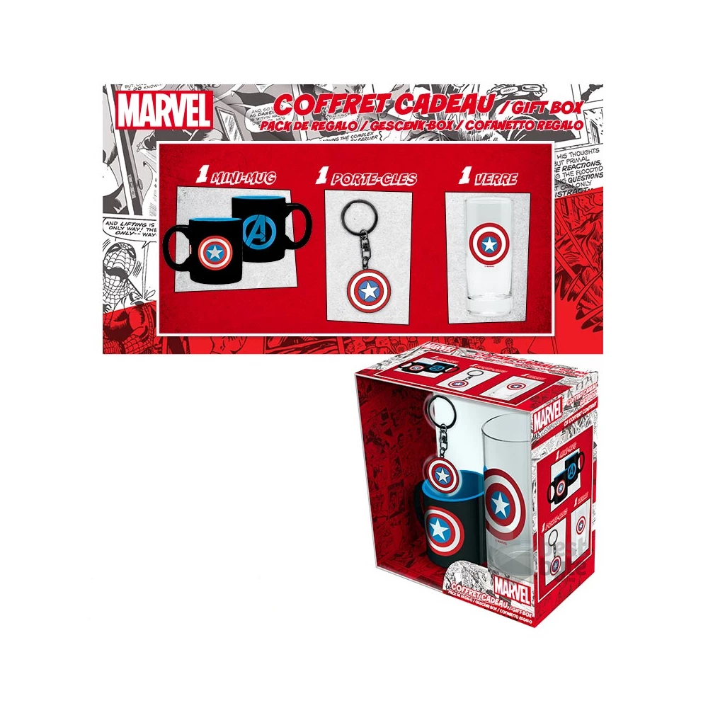 Marvel Amerika kapitány pohár, kulcstartó, bögre
