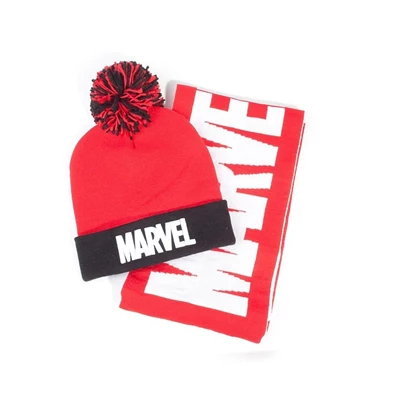 Marvel - Marvel kötött sapka és sál csomag