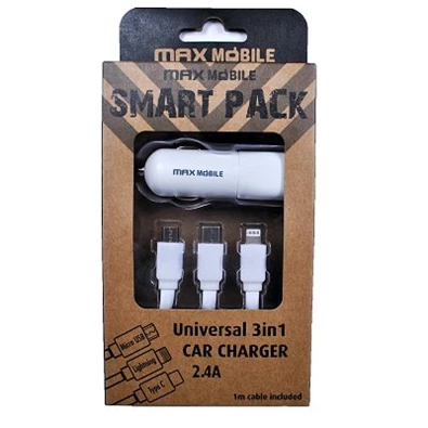 Max Mobile Smart Pack 3az1ben autós töltő