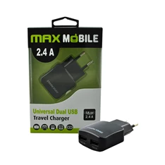 Max Mobile TR-067 2.4A fehér duó USB hálózati töltő