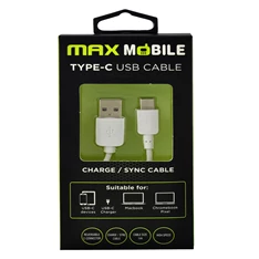 Max Mobile 1m USB-C fehér adatkábel