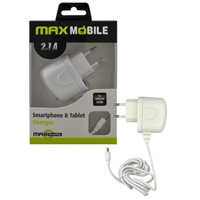 Max Mobile tablet/telefon micro USB fehér hálózati töltő