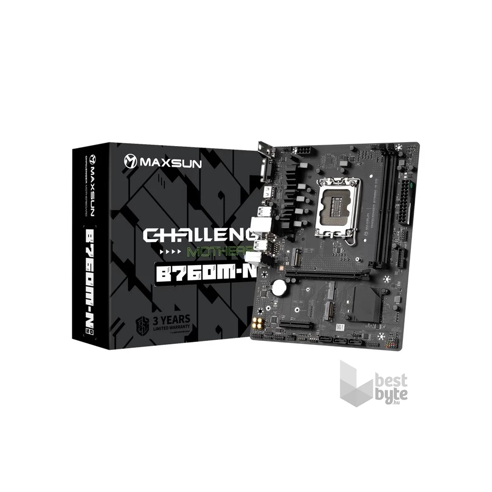 Maxsun Challenger B760M-N D5 V2 Intel B760 LGA1700 mATX alaplap