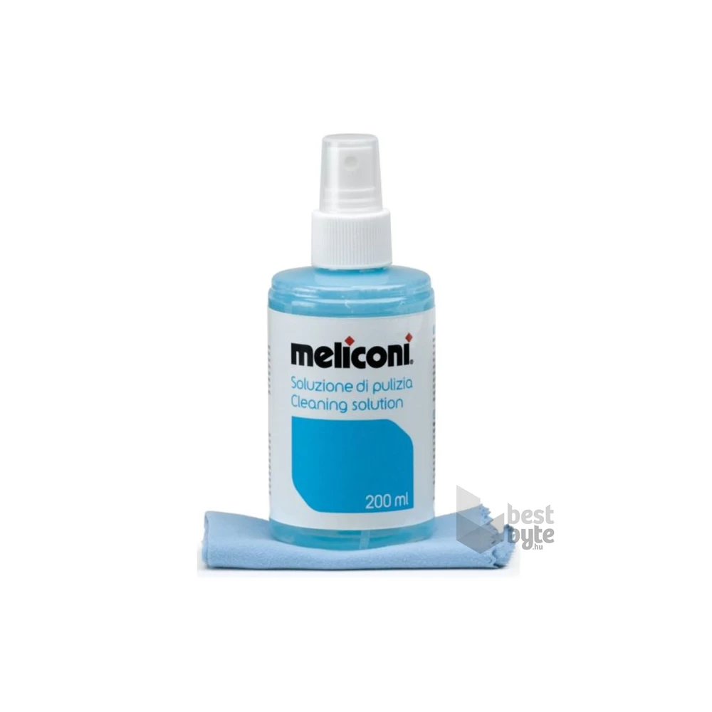 Meliconi C 200 képernyő tisztító folyadék 200ml és mikroszálas törlőkendő
