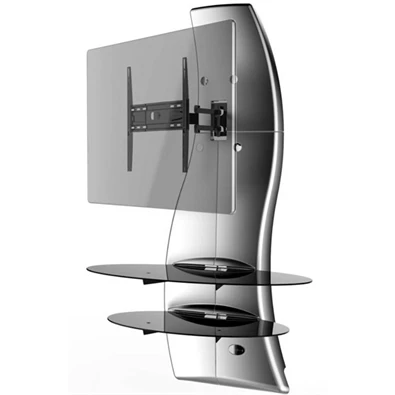 Meliconi Ghost Design 2000 Rotation dönthető, forgatható metál ezüst TV állvány rendszer