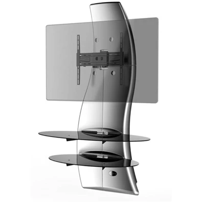 Meliconi Ghost Design 2000 forgatható metál ezüst TV állvány rendszer