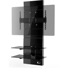 Meliconi Ghost Design 3000 forgatható fekete TV állvány rendszer