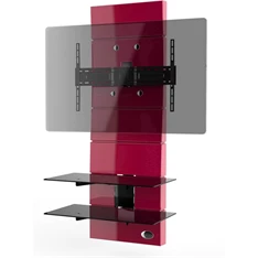 Meliconi Ghost Design 3000 forgatható piros TV állvány rendszer
