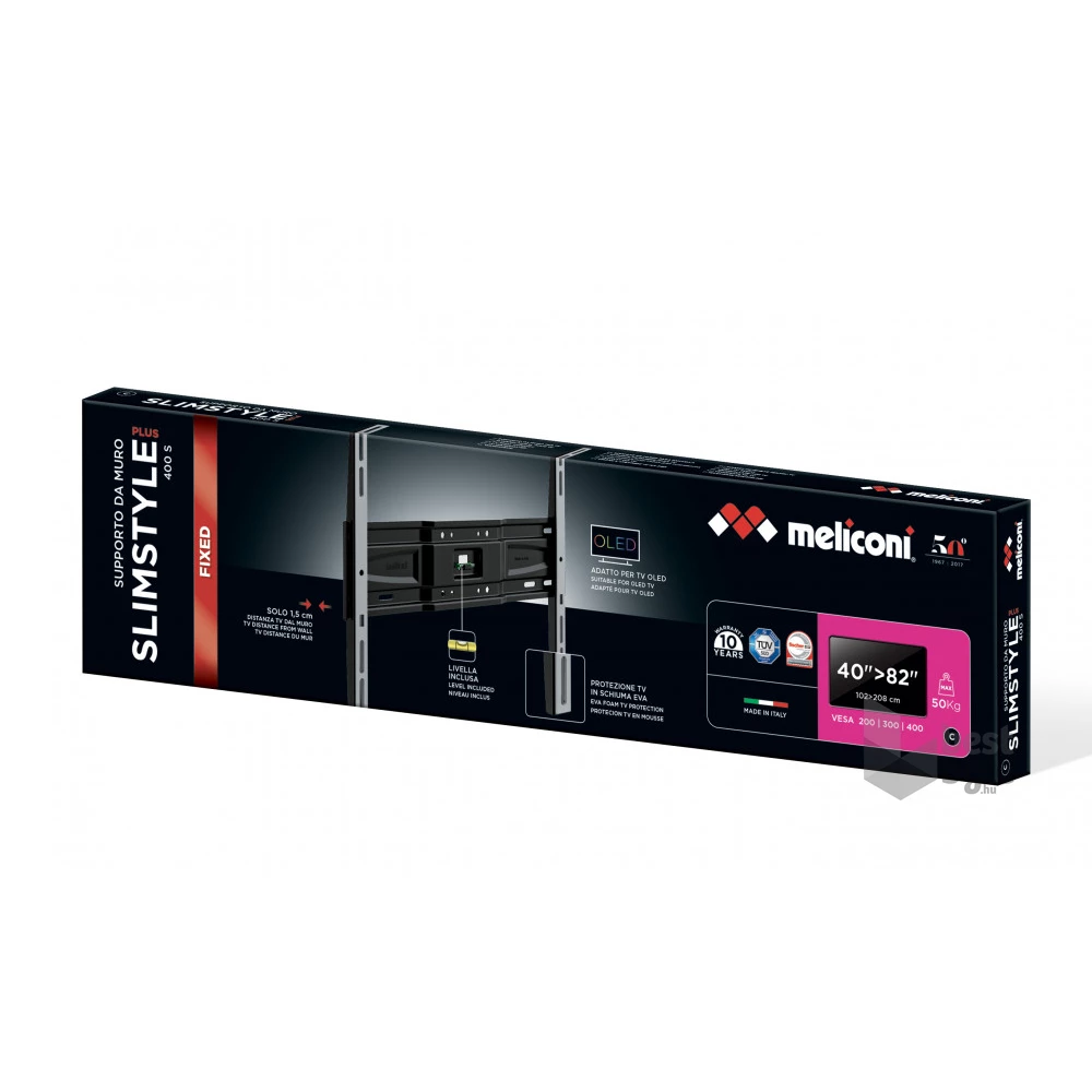 Meliconi SlimStyle Plus 400 S 40"-82" VESA 400x400 fix fali konzol