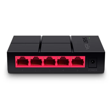 Mercusys MS105G 5 portos 10/100/1000Mbps nem menedzselhető fekete asztali switch