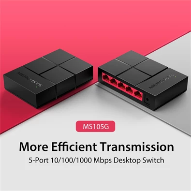 Mercusys MS105G 5port 10/100/1000Mbps nem menedzselhető asztali Switch