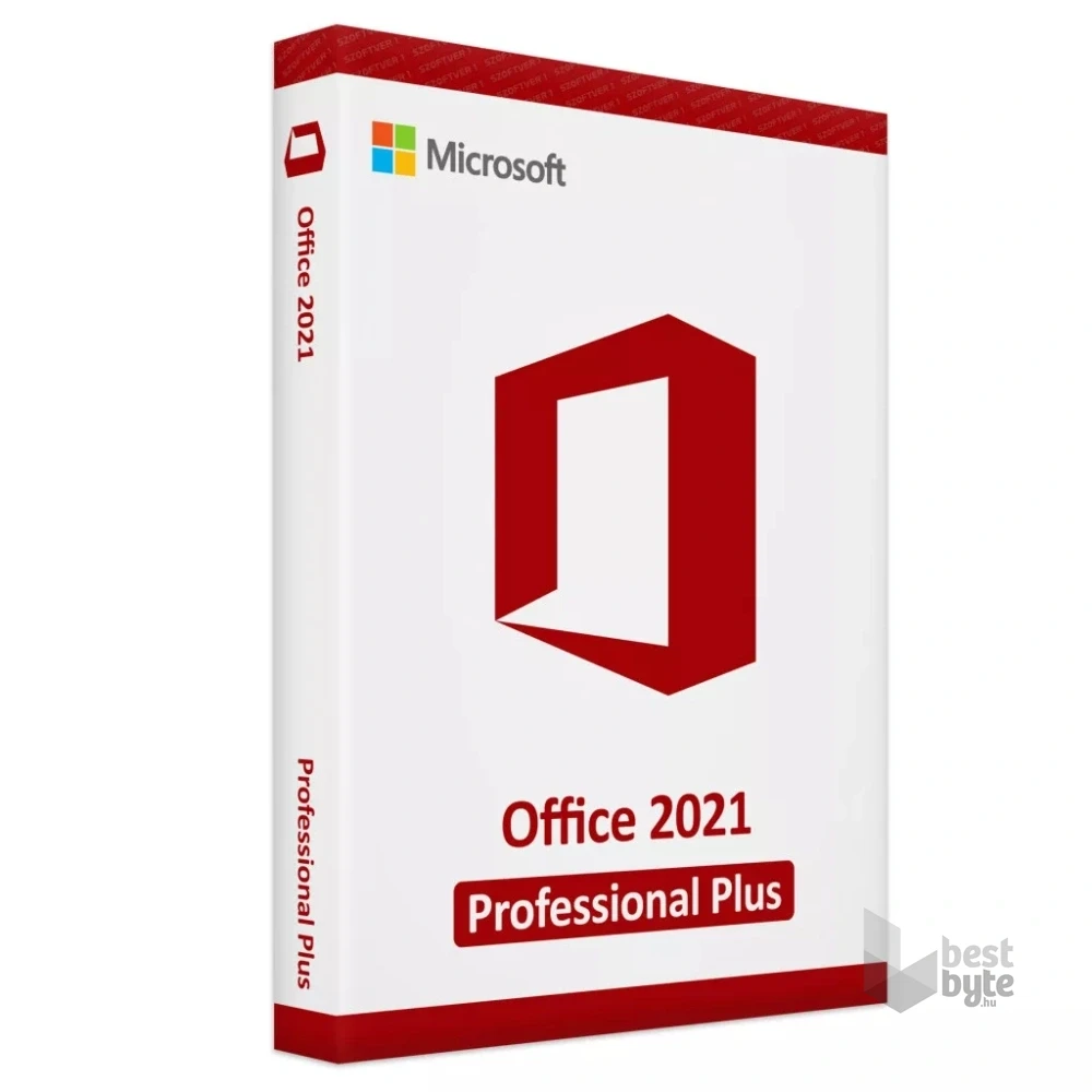 Microsoft Office 2021 Professional Plus verzió - dobozos, INTL, online, medialess, PC - szoftver