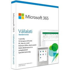 Microsoft 365 Business Standard P6 HUN 1 Felhasználó 5 Eszköz 1 év dobozos irodai programcsomag szoftver