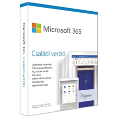 Microsoft 365 Családi verzió P6 HUN 6 Felhasználó 1 év dobozos irodai programcsomag szoftver