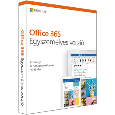 Microsoft Office 365 Personal (Egyszemélyes) P4 ENG 1 Felhasználó 1 év dobozos irodai programcsomag szoftver