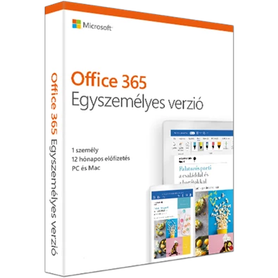 Microsoft 365 Personal (Egyszemélyes verzió) P6 HUN 1 Felhasználó 5 Eszköz 1 év dobozos irodai programcsomag szoftver