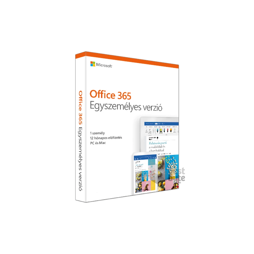 Microsoft 365 Personal (Egyszemélyes verzió) P6 HUN 1 Felhasználó 5 Eszköz 1 év dobozos irodai programcsomag szoftver