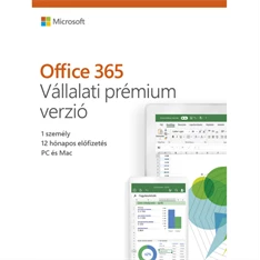 Microsoft Office 365 Vállalati Premium verzió ENG 1 Felhasználó 5 Gép 1 év dobozos irodai programcsomag szoftver