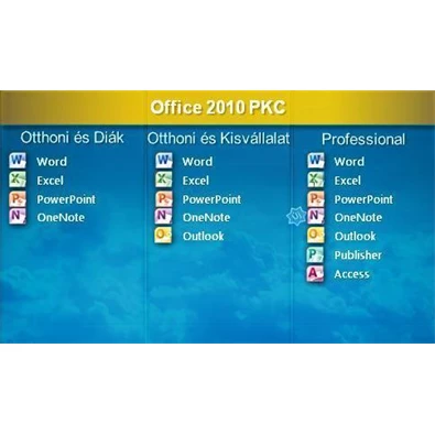 Microsoft Office 2010 Home & Student ENG 1 Felhasználó PKC irodai programcsomag szoftver