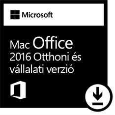 Microsoft Office 2016 MAC Otthoni és kisvállalati verzió Elektronikus licenc szoftver
