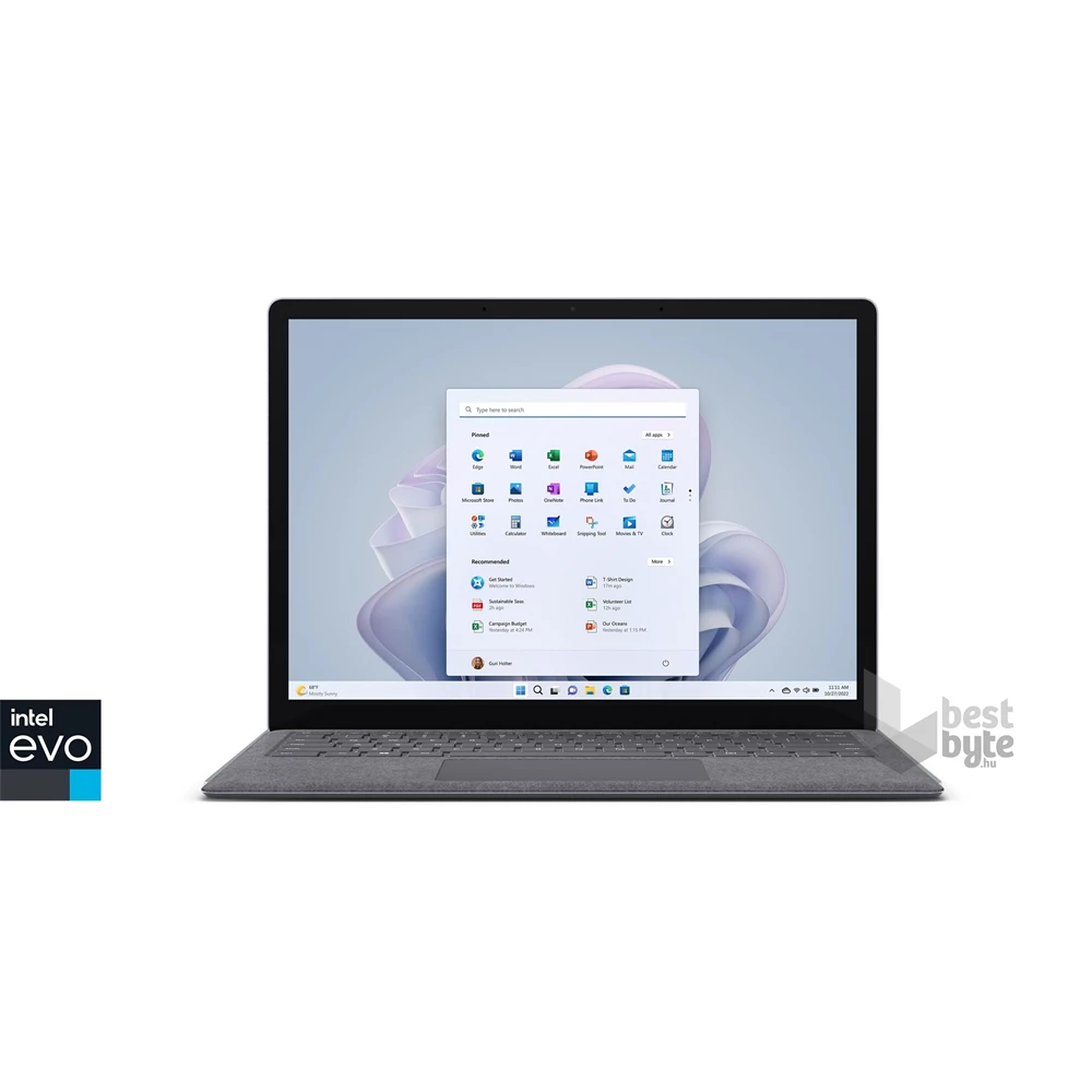 Microsoft Surface 5 laptop (13,5"/Intel Core i5-1245U/Int.VGA/8GB RAM/256GB/Win11) - platinum
