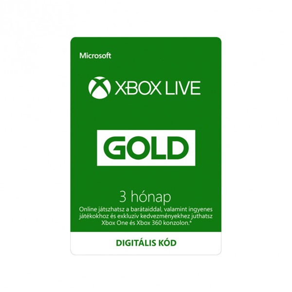 Microsoft Xbox Live Gold 3 hónapos előfizetés
