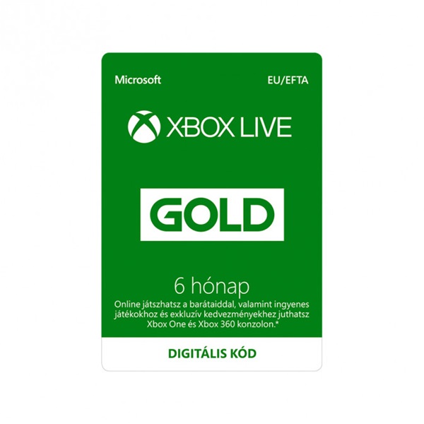 Microsoft Xbox Live Gold 6 hónapos előfizetés