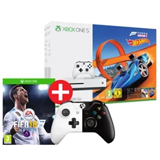 Microsoft Xbox One S 500GB konzol + Forza Horizon 3 + DLC+ fekete kontroller + Just Dance 2018 szoftver