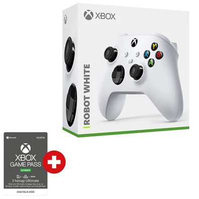 Microsoft Xbox Series X/S fehér vezeték nélküli kontroller + Microsoft Xbox Game Pass Ultimate 3 hónapos előfizetés