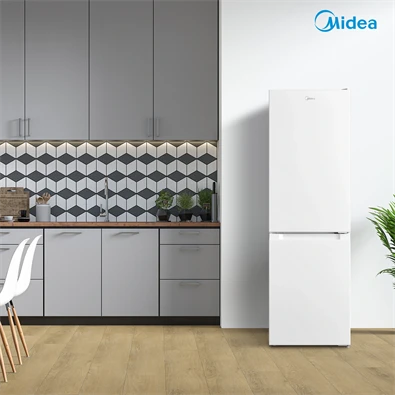 Midea MDRB369FGE01 fehér, alulfagyasztós, Hűtő: 197L, Fagyasztó:65L, hűtőszekrény