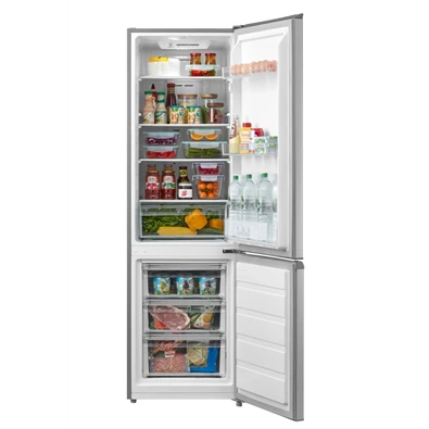Midea MDRB380FGE02A inox, alulfagyasztós, Hűtő: 199L, Fagyasztó:71L, No frost hűtőszekrény