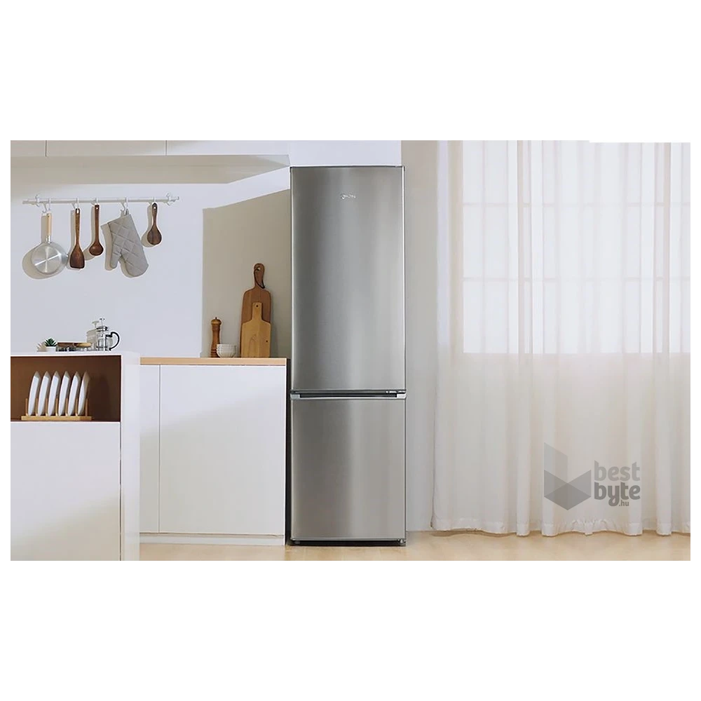 Midea MDRB380FGE02A inox, alulfagyasztós, Hűtő: 199L, Fagyasztó:71L, No frost hűtőszekrény