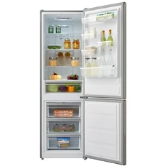 Midea MDRB424FGE02I inox, alulfagyasztós, Hűtő:225L, Fagyasztó:85L, No frost hűtőszekrény