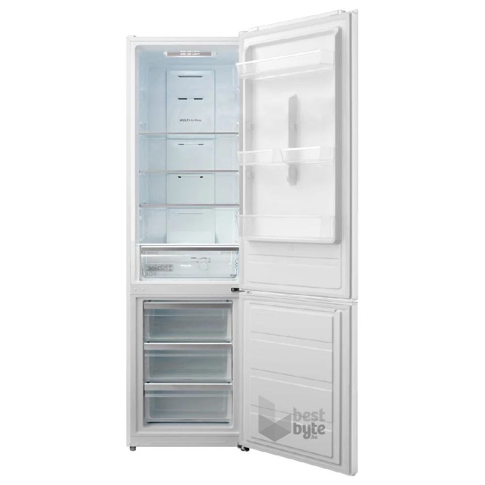 Midea MDRB489FGE01O fehér, alulfagyasztós, Hűtő:247L, Fagyasztó:83L, No frost hűtőszekrény