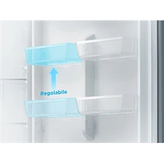 Midea MDRB489FGE02OE inox, alulfagyasztós, Hűtő: 247L, Fagyasztó:83L, No frost hűtőszekrény