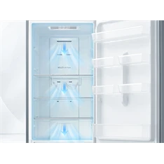 Midea MDRB489FGE02OE inox, alulfagyasztós, Hűtő: 247L, Fagyasztó:83L, No frost hűtőszekrény