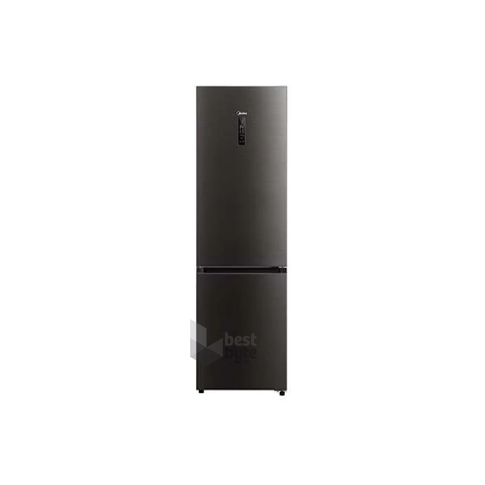 Midea MDRB521MIC28 fekete, alulfagyasztós, Hűtő:256L, Fagyasztó:122L, No frost hűtőszekrény