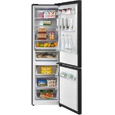 Midea MDRB521MIC28 fekete, alulfagyasztós, Hűtő:256L, Fagyasztó:122L, No frost hűtőszekrény