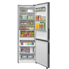 Midea MDRB548MME46 Space master inox, alulfagyasztós, Hűtő: 271L, Fagyasztó:130L, No frost hűtőszekrény