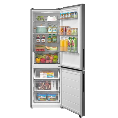 Midea MDRB548MME46 Space master inox, alulfagyasztós, Hűtő: 271L, Fagyasztó:130L, No frost hűtőszekrény